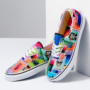Vans Era Loteria Patch Multi & White Skate Shoes Womens 13